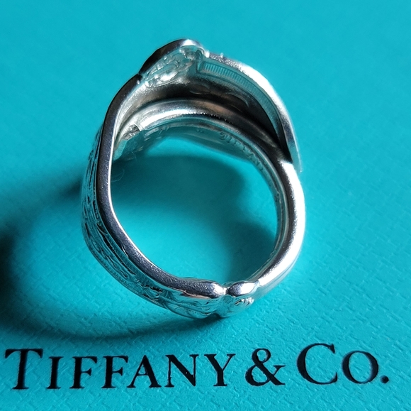 1870 Tiffany & Company Italian Spoon Ring Sterling Luxury Vintage Celeb Style#70 - Picture 7 of 17